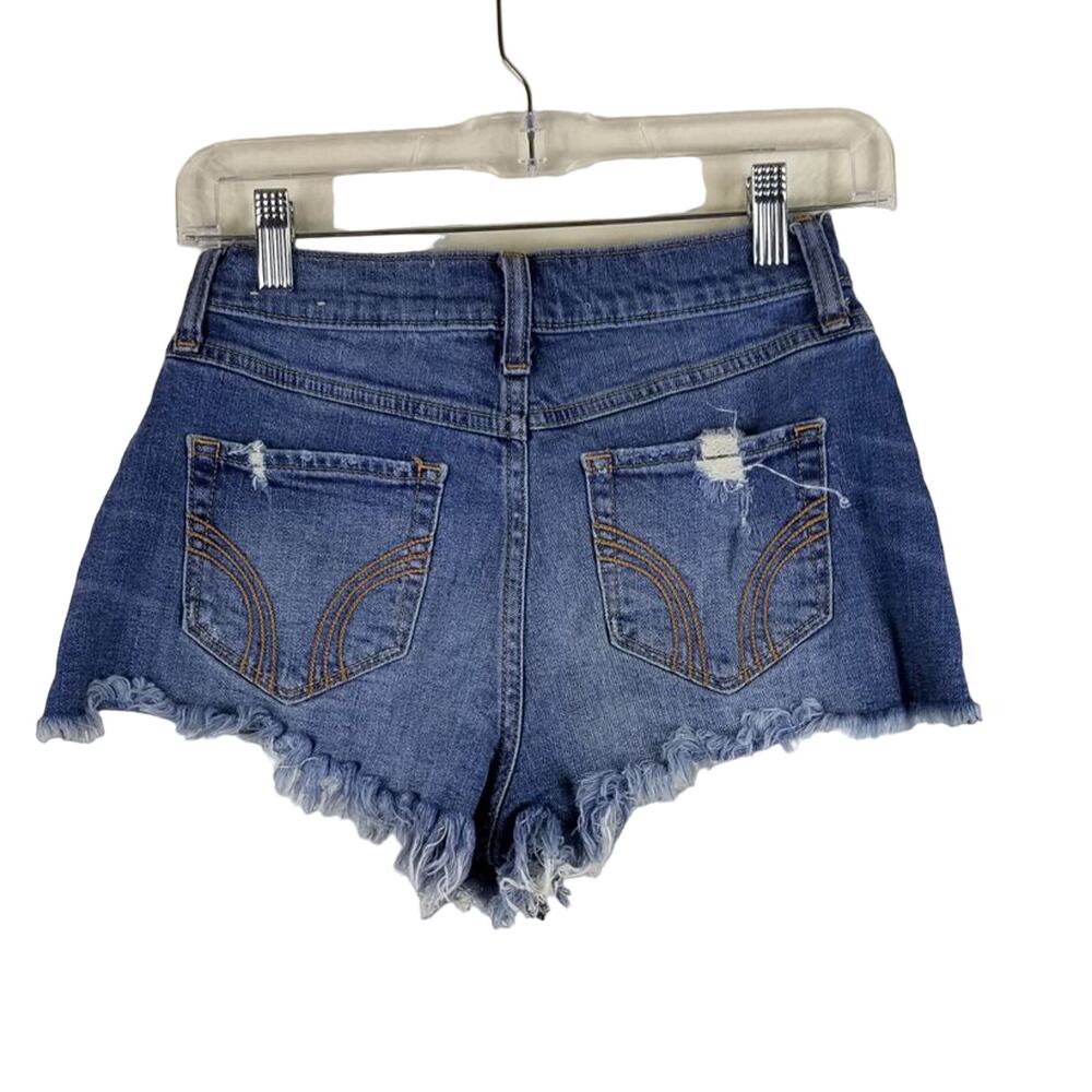 HOLLISTER Vintage High Rise Distressed Fryed Hem Pineapple Shorts 1 - Picture 2 of 4